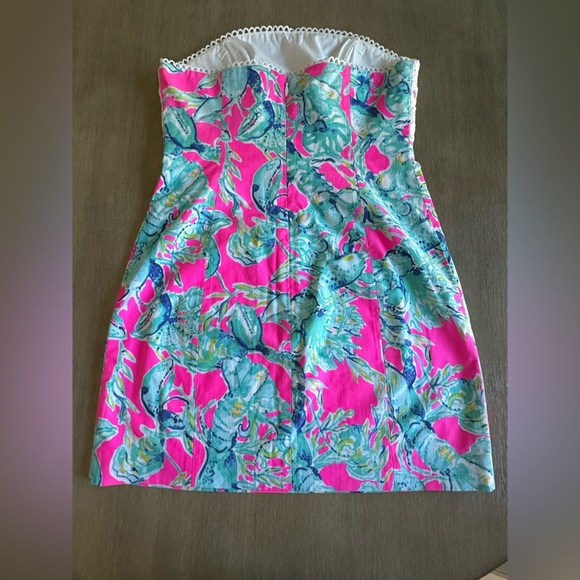Lilly Pulitzer Brynn shift dress ‘razberry lobsters in love’ 8 EUC - Picture 9 of 9